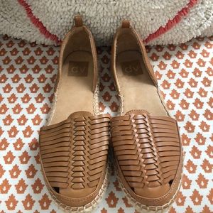 DV by Dolce Vita Tan Woven Espadrille Flat Sandals